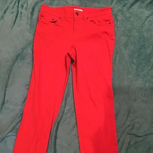 Jones New York Denim - 💚3/$25 Jones New York stretch size 8 deep orange jeans
